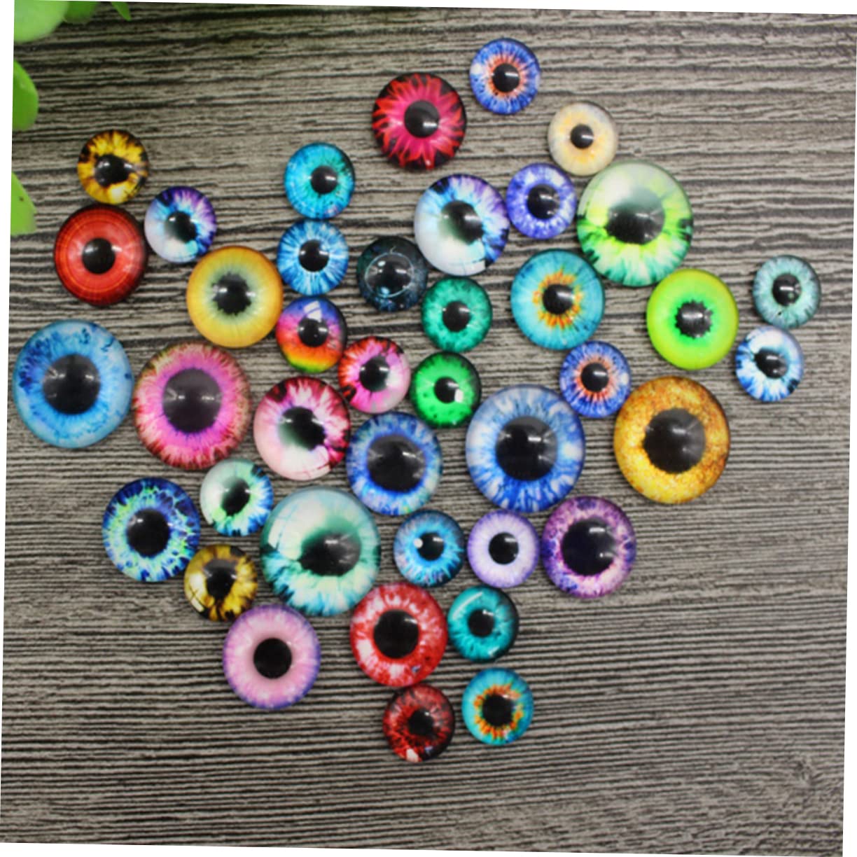 jojofuny 100 Piezas Dyy Pegatina Ojos Dyy Accesorios De Juguetes DIY Manualidades Globos Oculares Ojos De Dragon Dyy Ojos De Animales Falsos Ojos Falsos Dyy Muñeca Ojos Vidrio