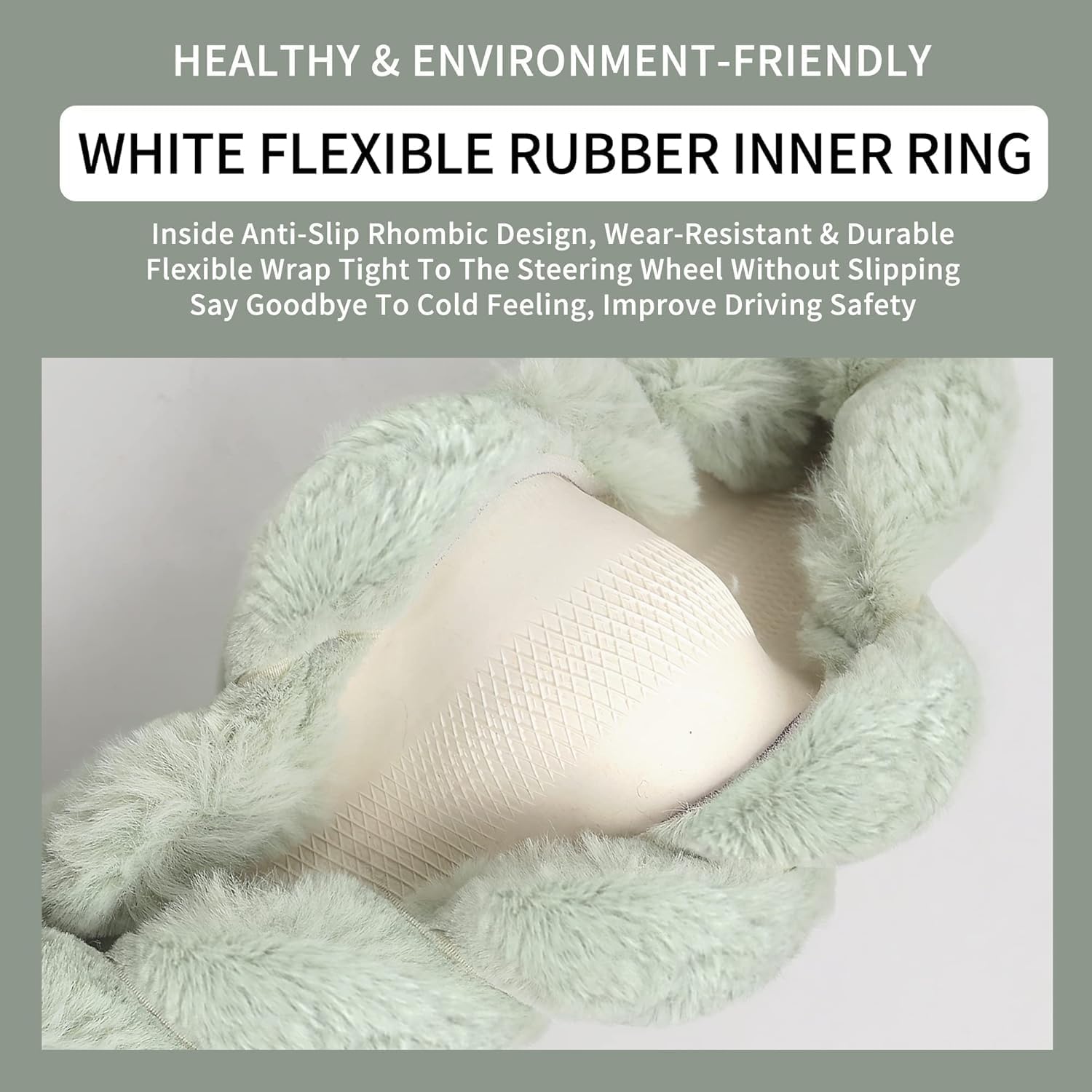 Twisted Fur Soft Steering Wheel Cover for Subaru Outback 2015-2019, Fuzzy Fluffy Car Steering Cover for Women Soft Warm Soft Faux Fur Touch,Pink