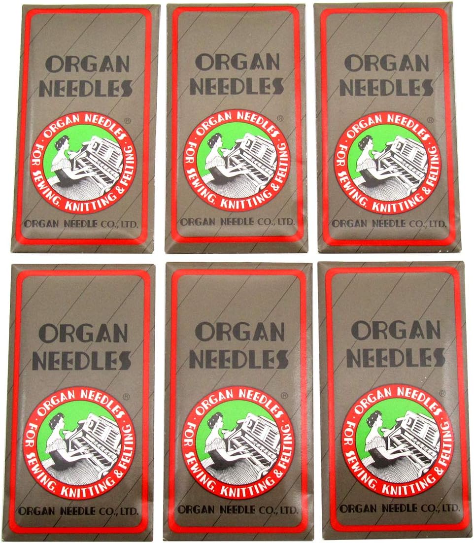 ckpsms Organ Needle in Clear Plastic Box OrganHAX1 Sewing Needles Compatible with