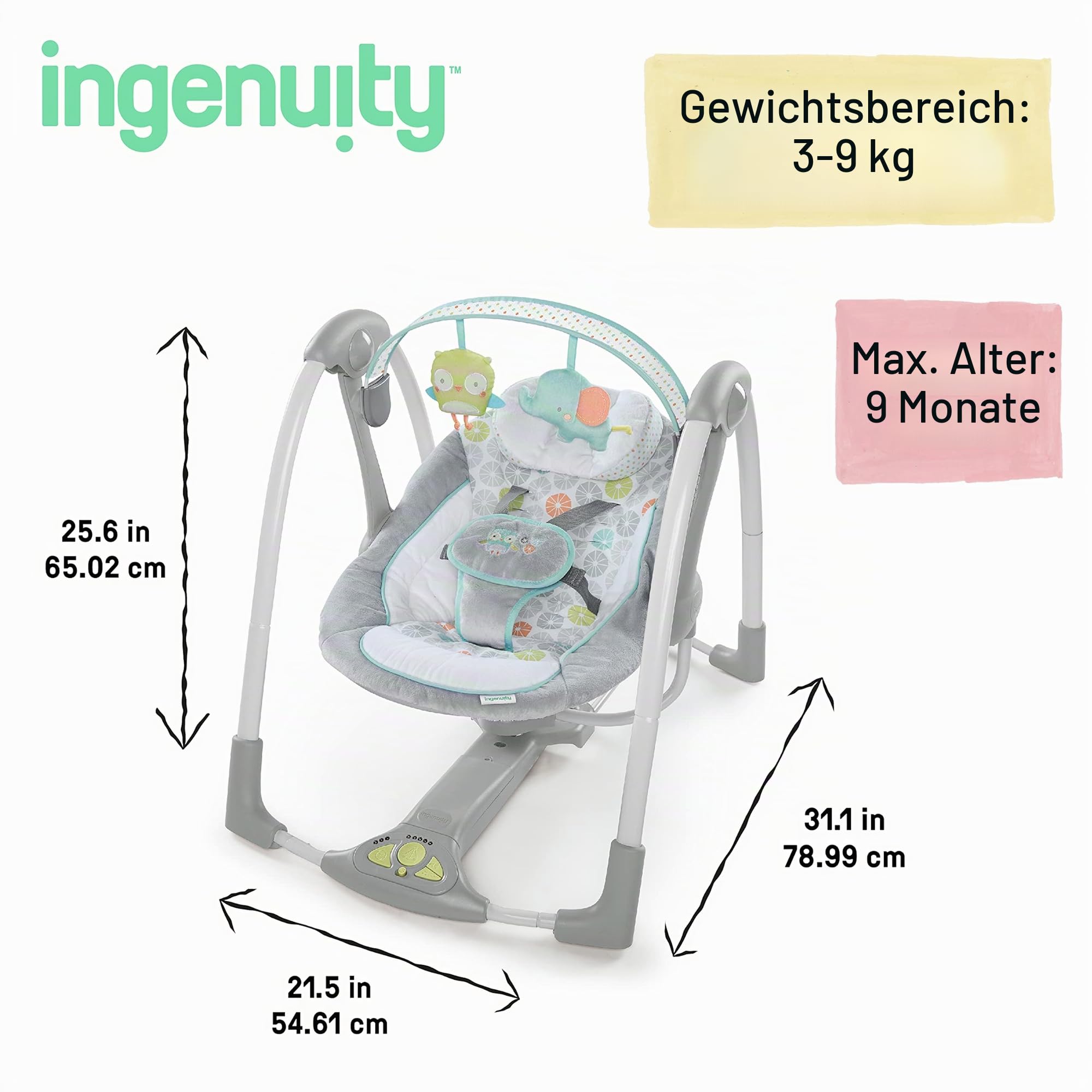 Ingenuity Babyschaukel Swing and Go Portable Swing