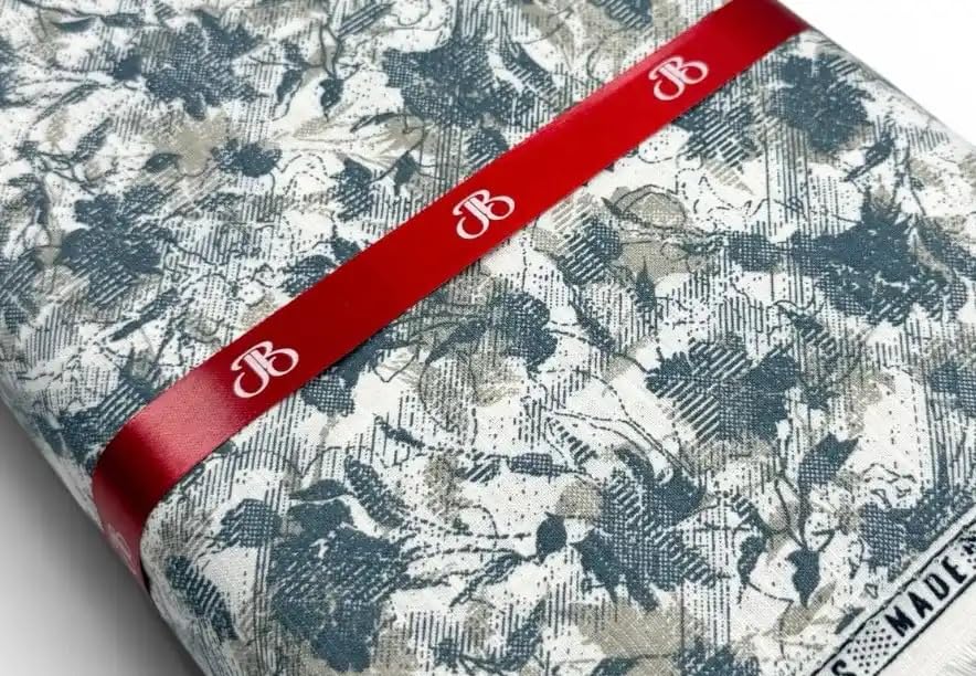 Image of JHABAK'S Unstitched 100% Pure Cotton Shirt Fabric for Men - Shirt Fabric & Kurta Material