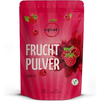 myfruits Raspberry Powder Freeze-Dried 70 g No Additives 100% Dried and Ground Raspberries Fruit Powder for Smoothie Shakes & Yoghurt