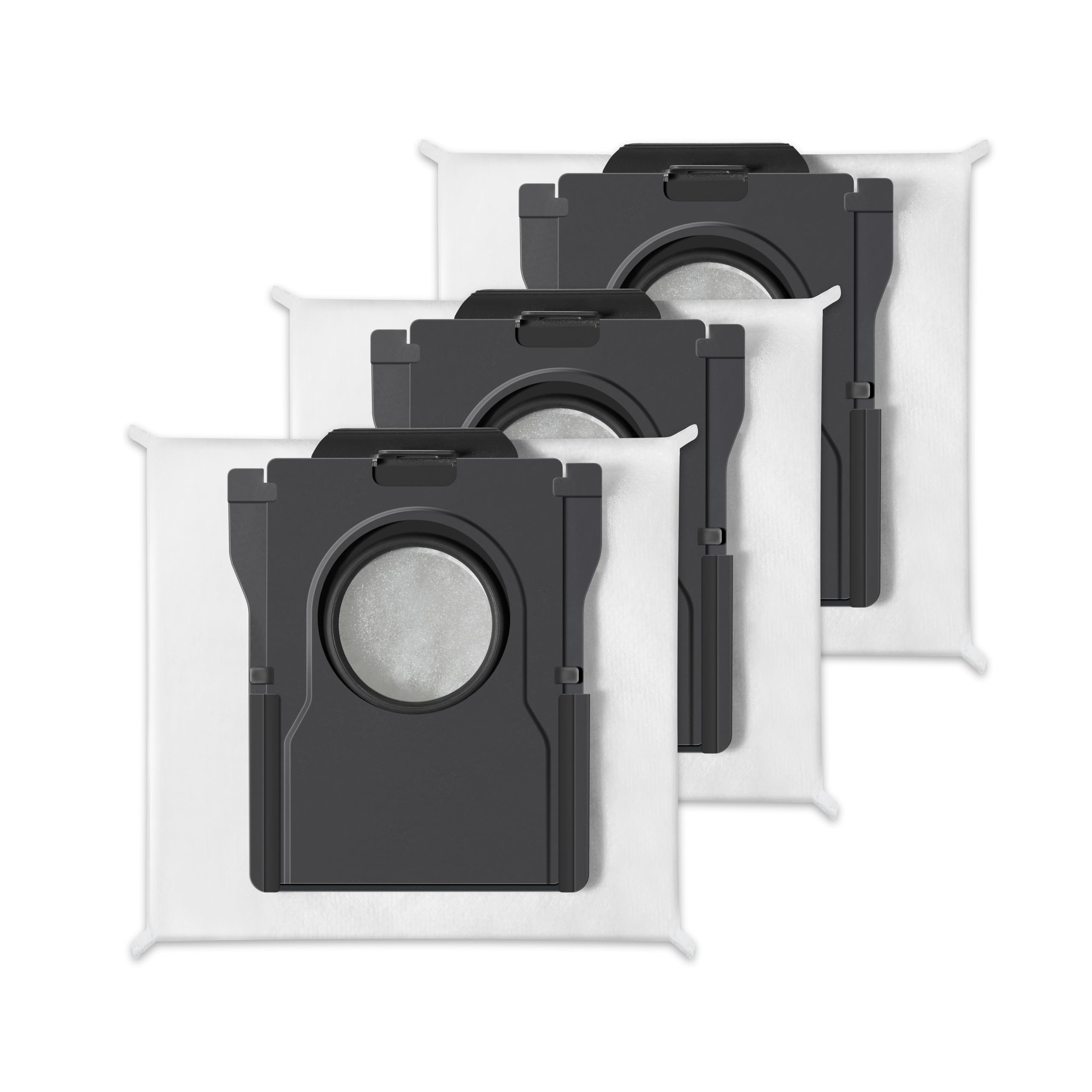 ×3 Robot Vacuum Cleaner Bags with 3 Liter Capacity Compatible with X40 Ultra, L10s Pro Ultra Vacuum Robot Station, Quick Emptying