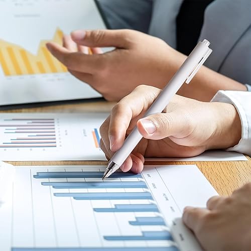 Miniatura 7 de CRYLLIS Bolígrafos a granel, paquete de 100 bolígrafos negros, bolígrafos de tinta negra para escritura suave, sin manchas, suministros de oficina,