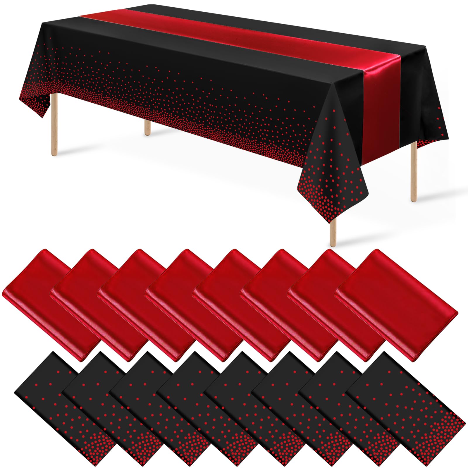 Mantel Negro, 137 X 274 Cm, De Plástico Negro, Impermeable, Decoración Para Fiestas, Para Hombres Y Mujeres, Funerales, Cumpleaños, Graduaciones, Jubilaciones