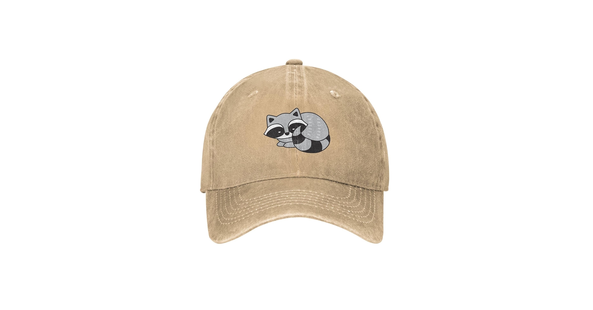 帽子 kartoon VunKo Cartoon Gray Racoon Gray Vintage Distressed Adjustable