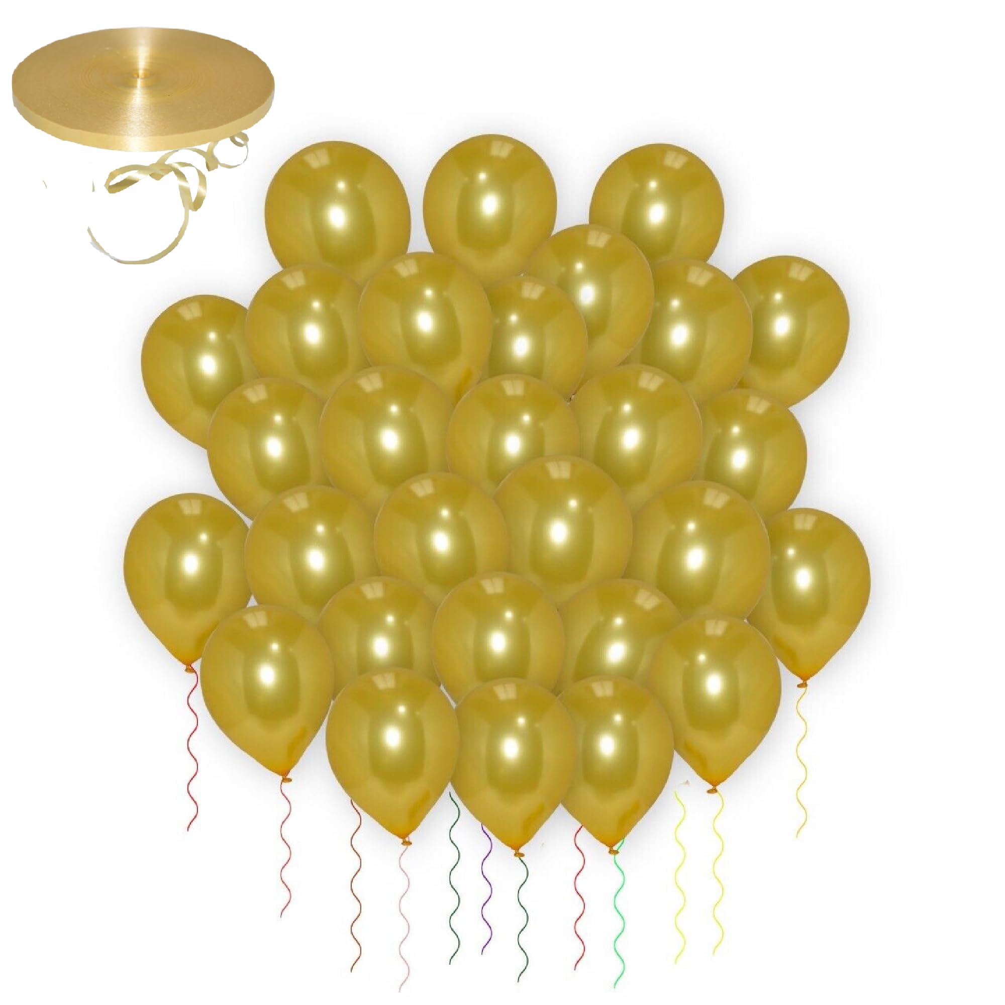 Godfather 10 Inch Plain Balloons For Party Events Decoration Helium Or Air Filled Balloons For Baby Shower (Gold, Pack Of 100)