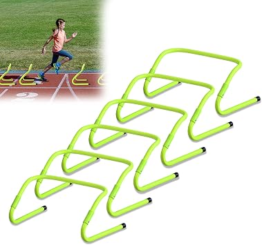 YRHome 6-Piece Speed/Agility Training Hurdles Training Hurdles Coordination Hurdles Height Adjustable 30 cm Hurdle Set for Coordination Training Agility Speed Multi-Sport Training Aid