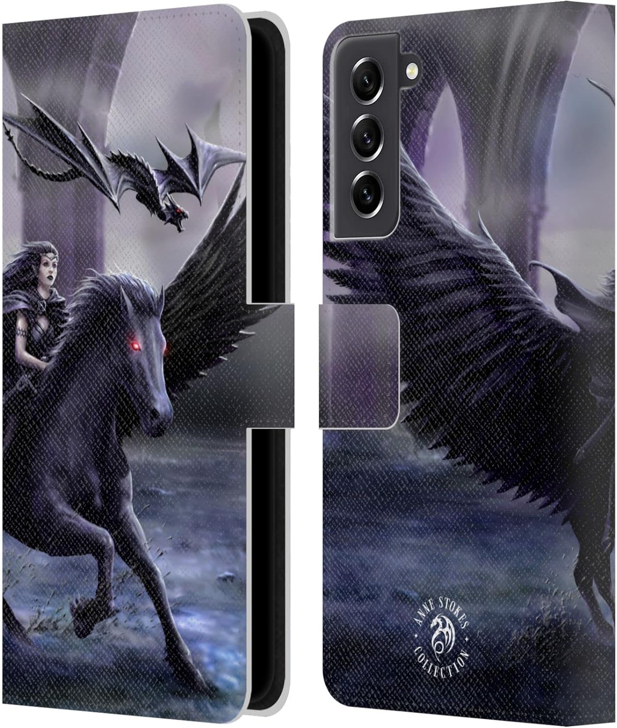 Head Case Designs Officially Licensed Anne Stokes Forest Unicorn Mythical Creatures Leather Wallet Case Compatible with Samsung Galaxy S21 FE 5G