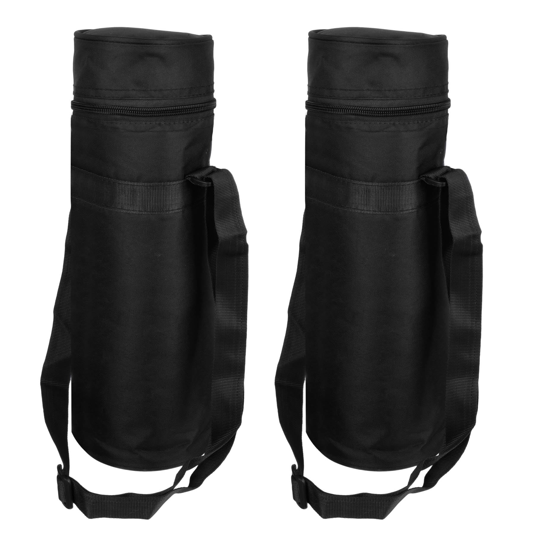 Kuber Industries Bottle Bag | Travel Water Bottle Bag | Bottle Protector Bag | Adjustable Strap & Zipper Closure | 1 LTR | Pack of 2 | Black-image-36