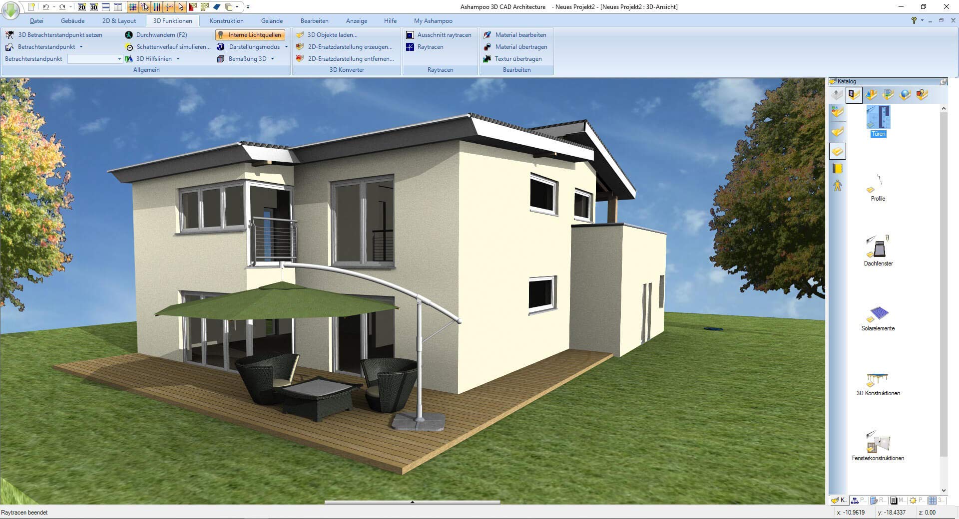 3D CAD 7 Architecture 2D / 3D Architektur-Software, Hausplaner, Grundrisse zeichnen für Windows 11, 10, 8.1, 7