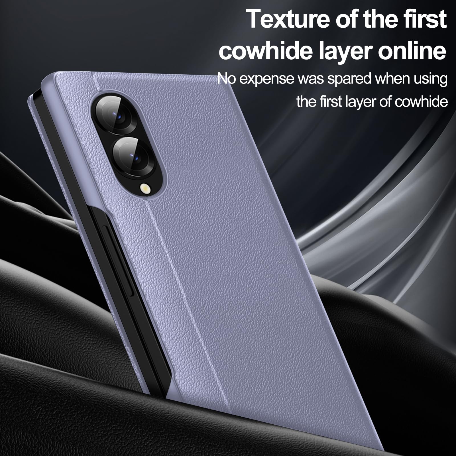 Custodia a portafoglio sottile per Samsung Galaxy Z Fold 8 Ultra, con slot per schede, supporto, protezione per fotocamera, antiurto, anti ingiallimento, custodia a portafoglio in pelle PU per uomini