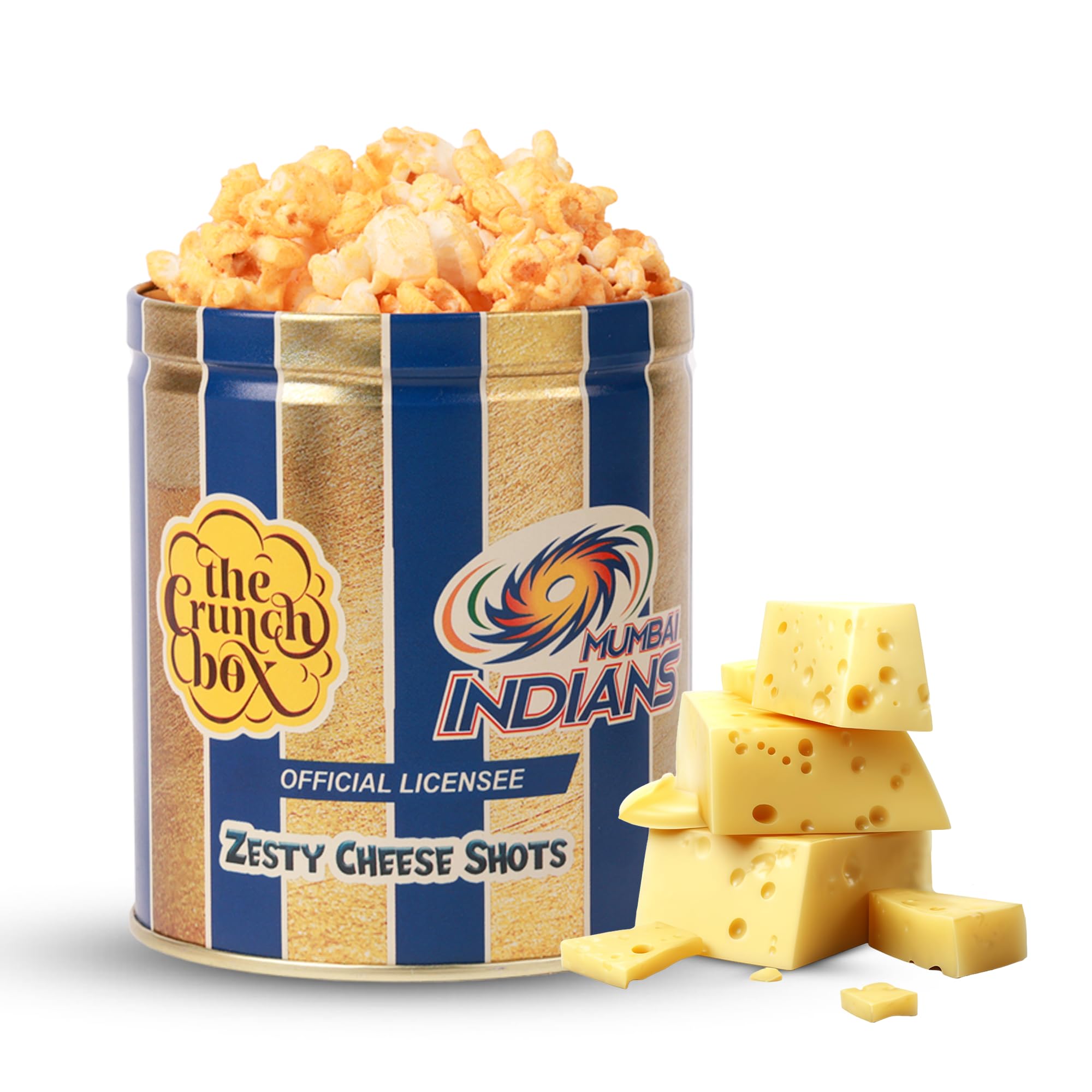 The Crunch Box presents Sports Edition Gourmet Popcorn | Tangy Zesty Cheese Shots Popcorn | 50gms Tin (B0CZH215P5) Amazon Price History, Amazon Price Tracker