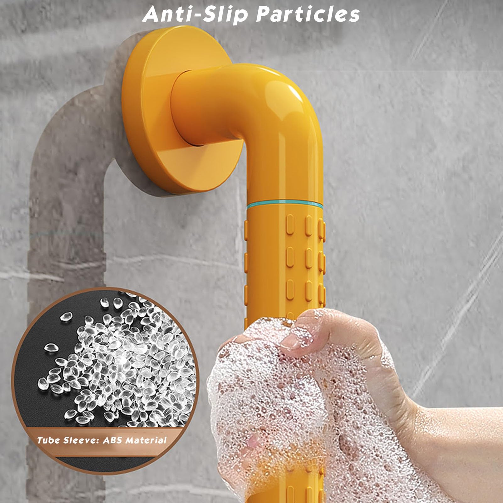 Barra De Apoyo for Baño, Barra De Apoyo for Baño En Forma De L, Barra De Apoyo De Seguridad, Instalación De Tornillos De Seguridad, Adecuada for Inodoros Y Duchas(White,68cm)