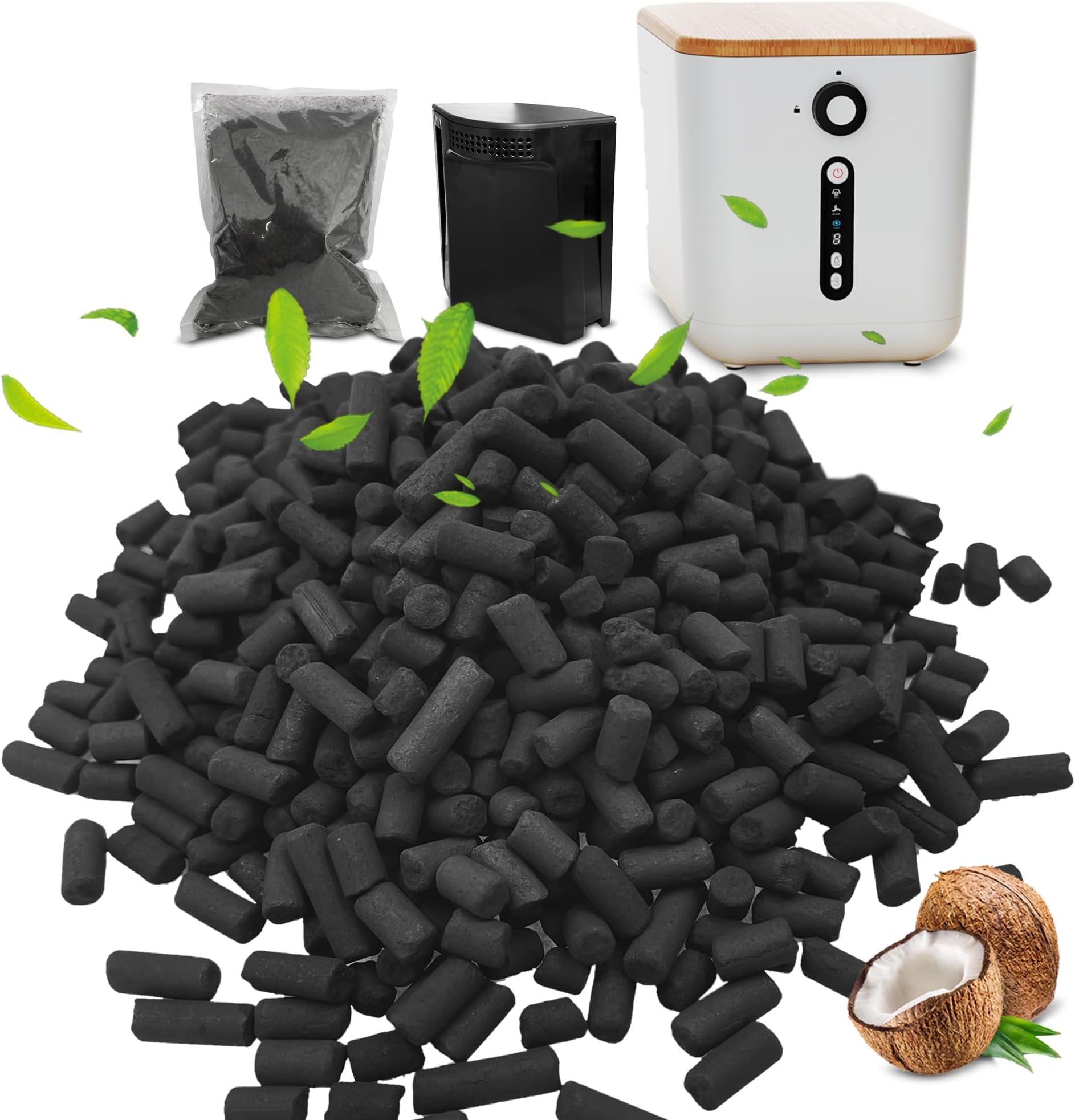 Odor Absorbing Carbon Refills for iDOO 3L Smart Kitchen Countertop Composter Filter, Replacement Activated Charcoal Filters Compatible with iDOO 3L Electric Kitchen Composter
