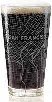 Vista 37 de ALBUQUERQUE NEW MEXICO Engraved City Street Map Beer Pint Glass Perfect Drinking Gift Idea & Unique Decor!