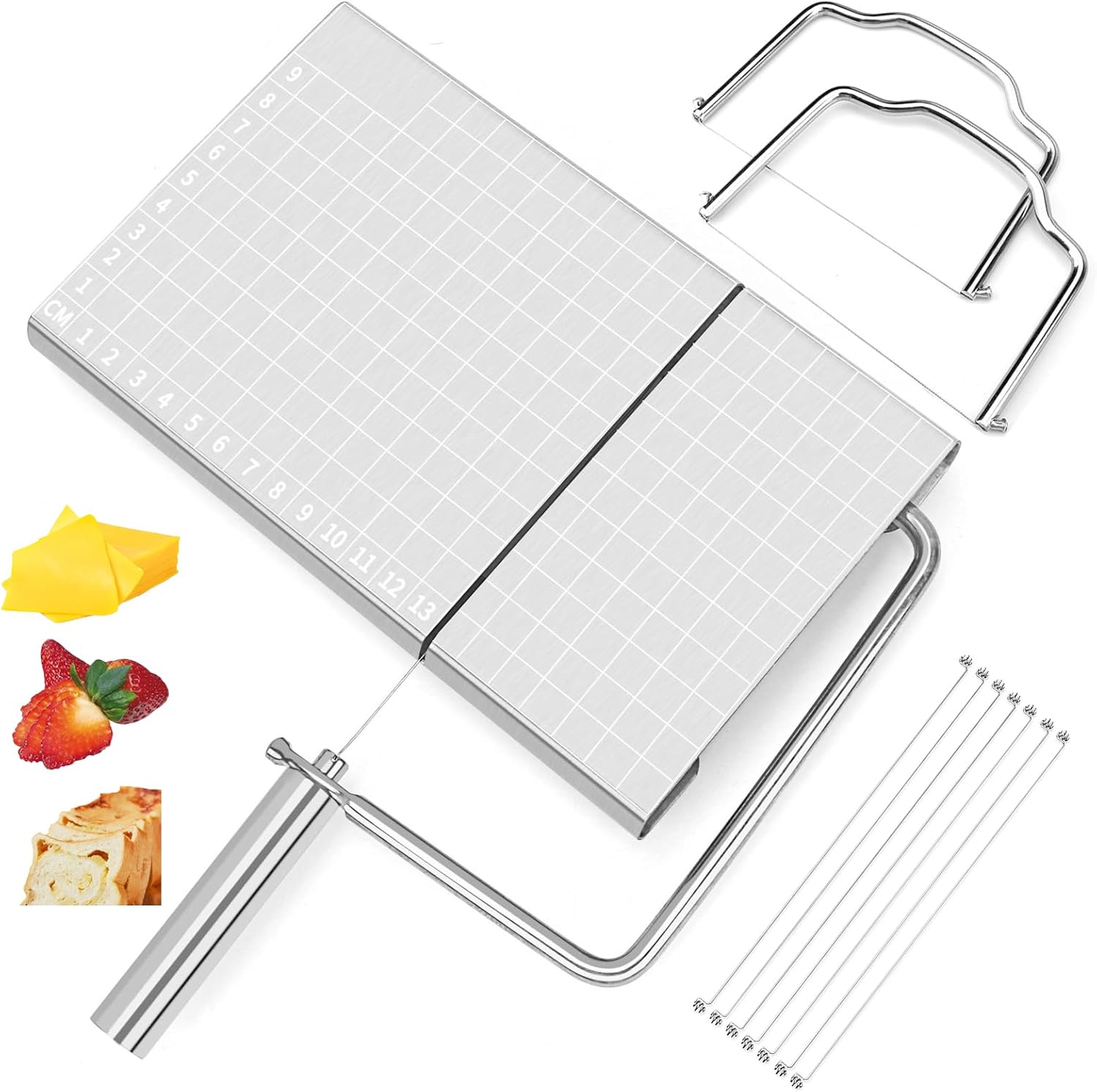 Cheese Slicers with Wire, Cheese Cutters for Block Cheese with 6