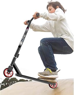 Stunt Scooter Kids - Two Wheel Kick - Freestyle Pro 360 Degree Trick - Quad Clamp with Lightweight Aluminium Deck - ABEC 7 Bearings for Boys Girls
