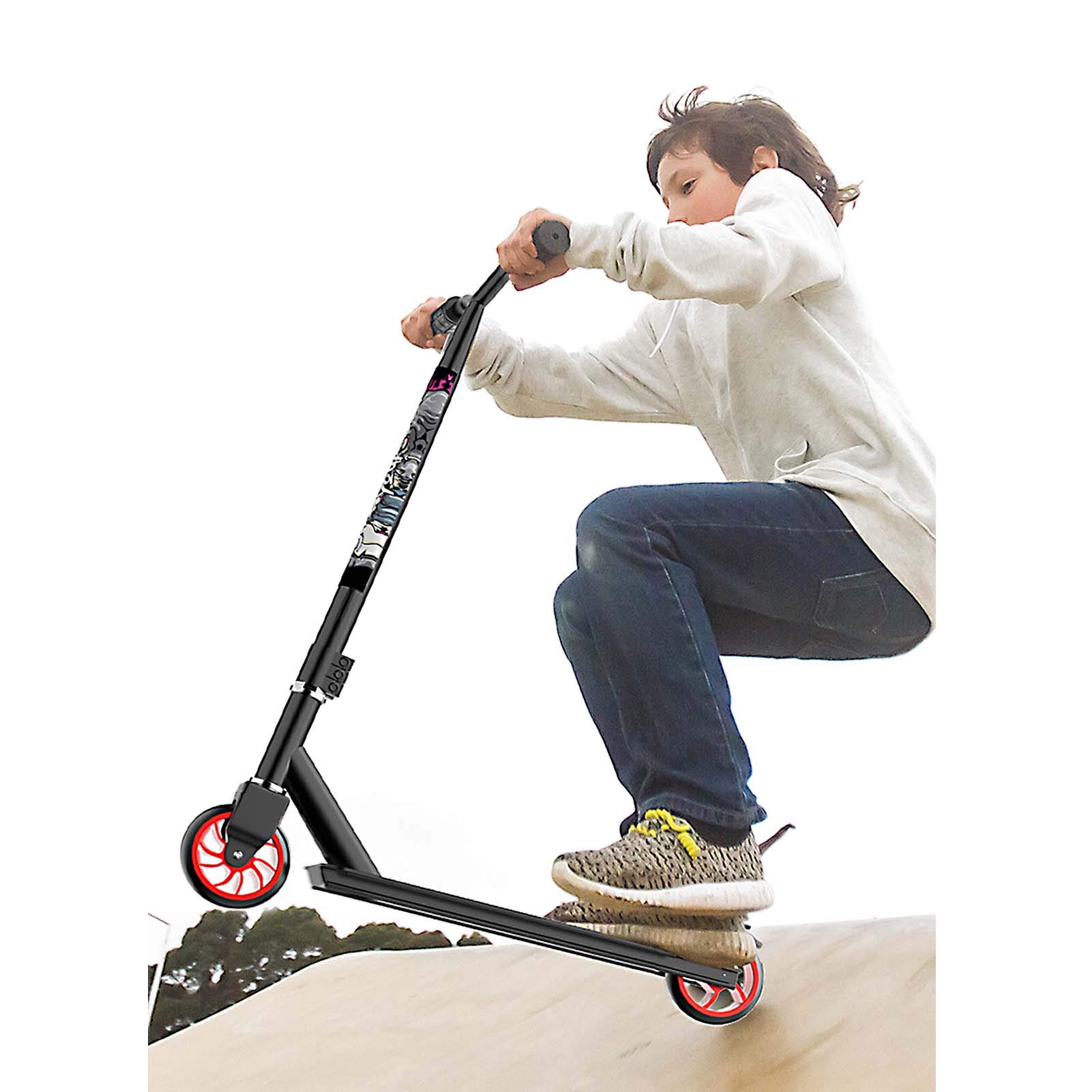 Trottinette freestyle résistante avec quad clamp pour sauts et tricks
