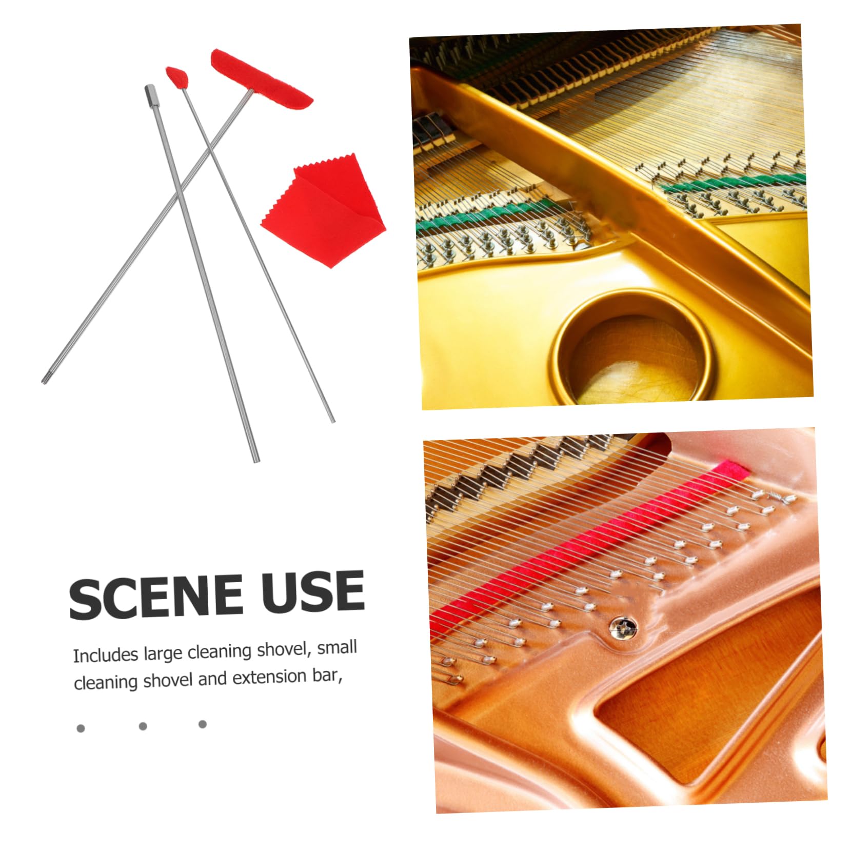 Wakauto Essential Piano Maintenance Tool High Gloss Polish Soundboard Duster Kit