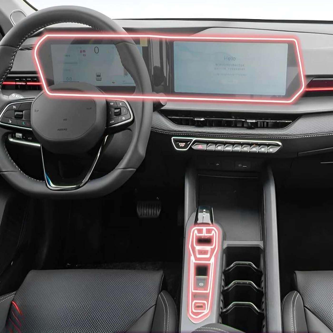 Dashboard Multimedia Navigation Transparent Protection, for Geely Binyue Cool 2022-2024 Film Anti-Scratch