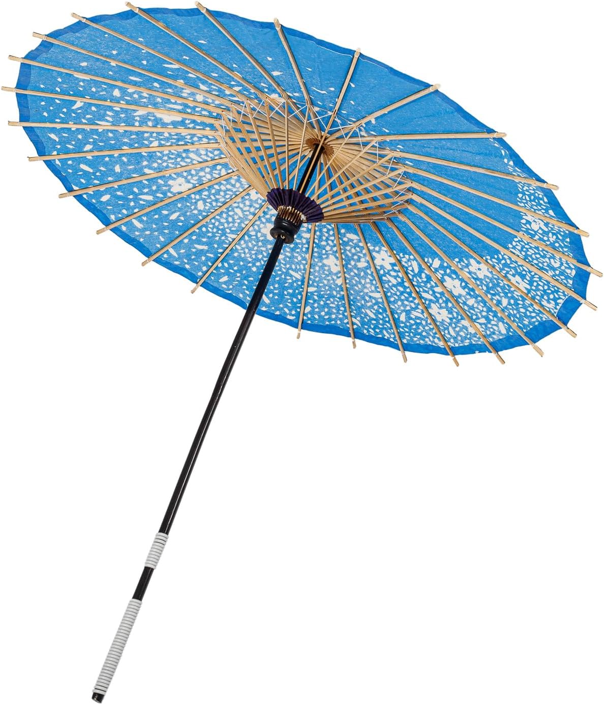 THY COLLECTIBLES Classic Chinese Art Asian Style 33" Paper Parasol Umbrella with Long Handle and Floral Print for Wedding Parties, Photography, Costumes, Cosplay, Decoration And Other Events
