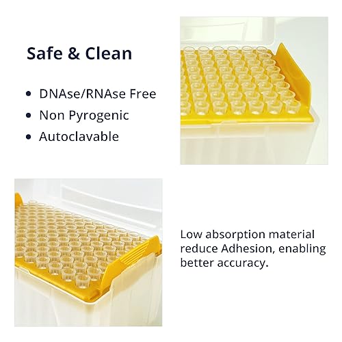 Miniatura 5 de Puntas de pipeta de filtrado 10ul  Puntas de pipeta de filtro universales  Blanco transparente, sin ARNasa, ADNasa y ADN, en rack  10 bastidores, 96