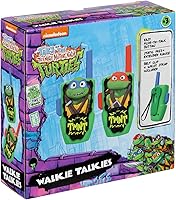 Vista 8 de Walkie Talkies de tortugas ninja mutantes adolescentes para niños, juguetes libres de estática, para interiores y exteriores, para niños
