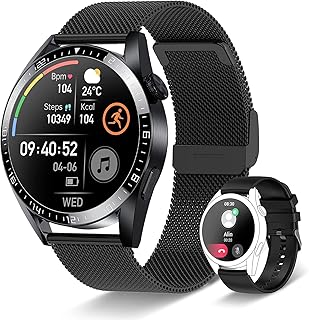 D&LE Smart Watch for Men (Call Receive/Dial), 1.32" HD Full Touch Screen Smartwatch, IP67 Waterproof Fitness Tracker with Heart Rate Blood Oxygen Sleep Monitor, 20 Sport Modes for Android/iOS Phone