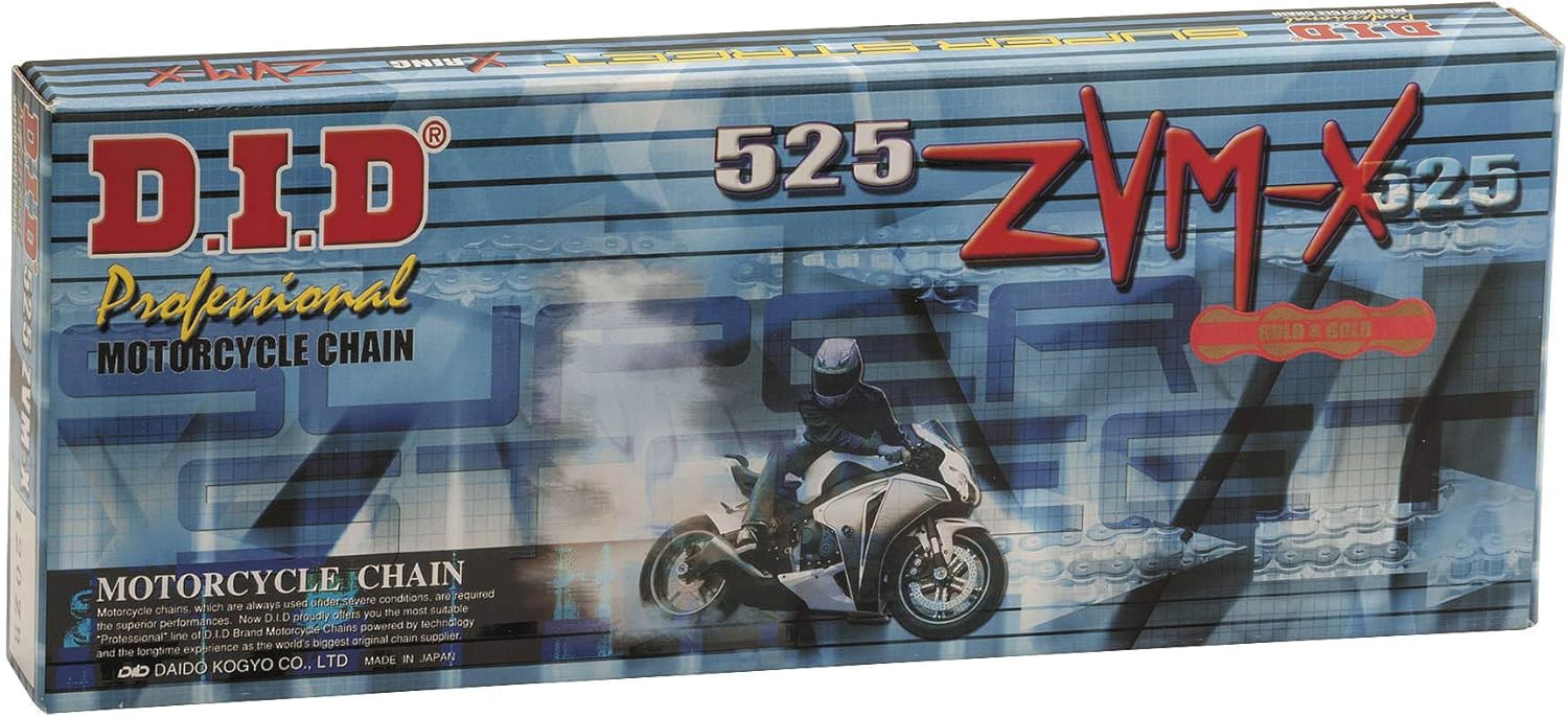D.I.D 525 ZVM-X Super Street Series Chain - 120 Links - Gold, Chain Type: 525, Chain Length: 120, Color: Gold, Chain Ap