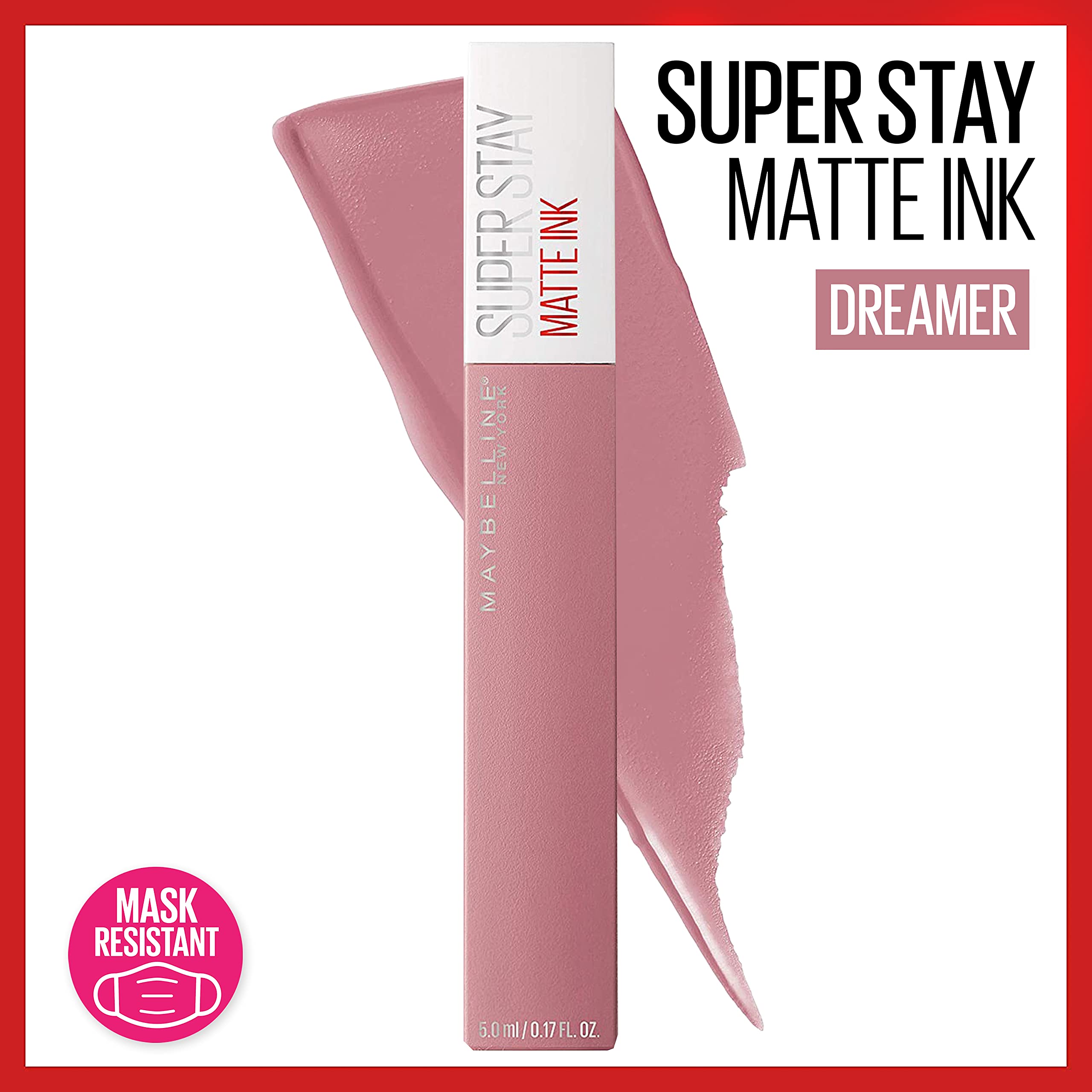 Maybelline New York SuperStay Matte Ink Liquid Lipstick, Dreamer, 0.17