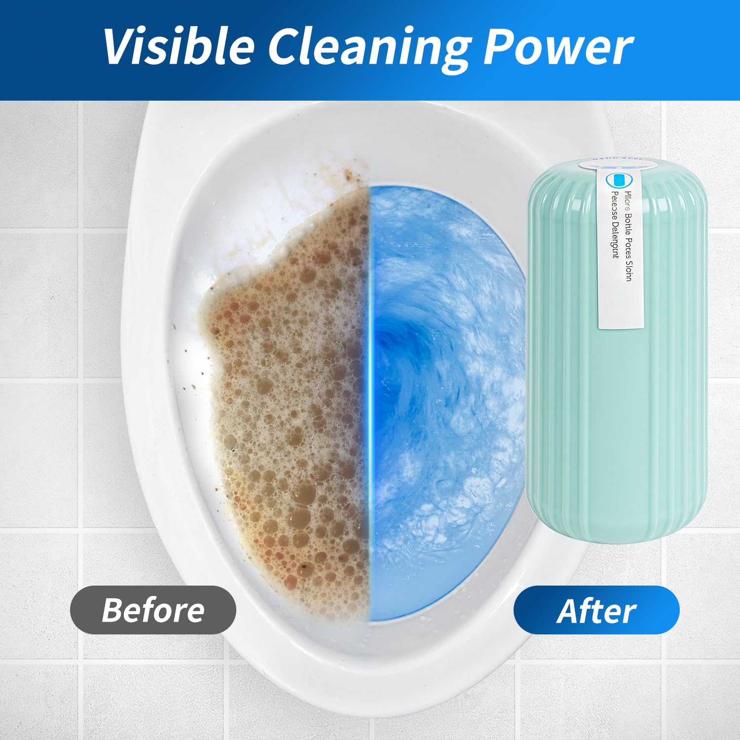 WTWD Automatic Toilet Cleaner with Odor Removal, 90 Days Freshness & Tough Stain Fighter - Hands-Free Toilet Bowl Cleaner with Magic Bottle Design(3 pack)