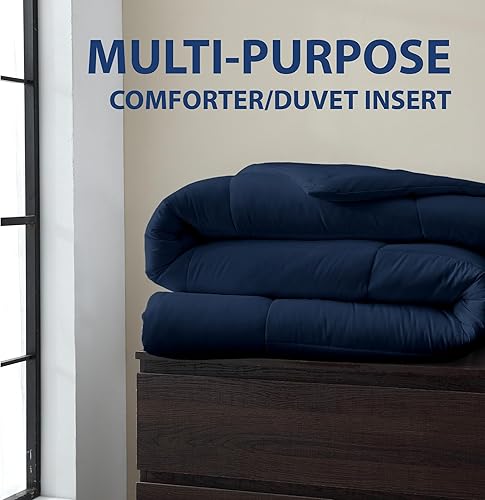 Miniatura 3 de Cathay Home Edredón alternativo de microfibra suave de lujo para todas las estaciones, relleno doble para todas las estaciones, tamaño King, color