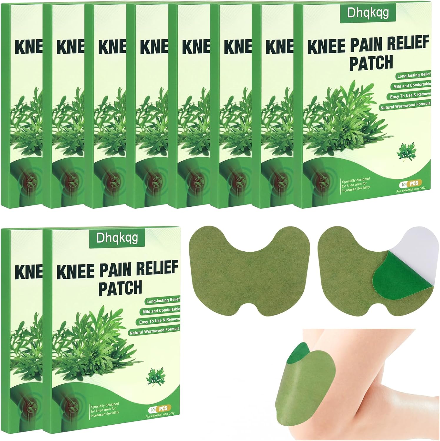 100PCS Pain Relief Patches, Knee Pain Relief Patches, Natural Herbal Knee Patches for Pain Relief to Relieves Muscle, Ultra Strength for Muscle Joint of Knee Shoulder Neck