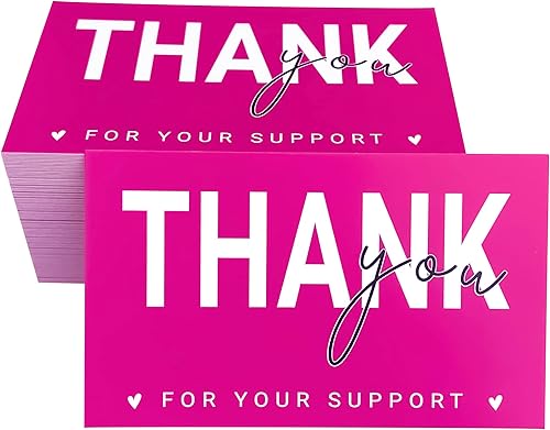 Miniatura 1 de RXBC2011 Gracias por su tarjeta de apoyo Tarjetas de agradecimiento al cliente Paquete de felicitación Inserto para negocios en línea paquete de 100