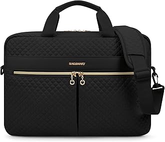 Laptop Bag for Women,BAGSMART 15.6 Inch Computer Bag Briefcas, Black, 17.3 Inch