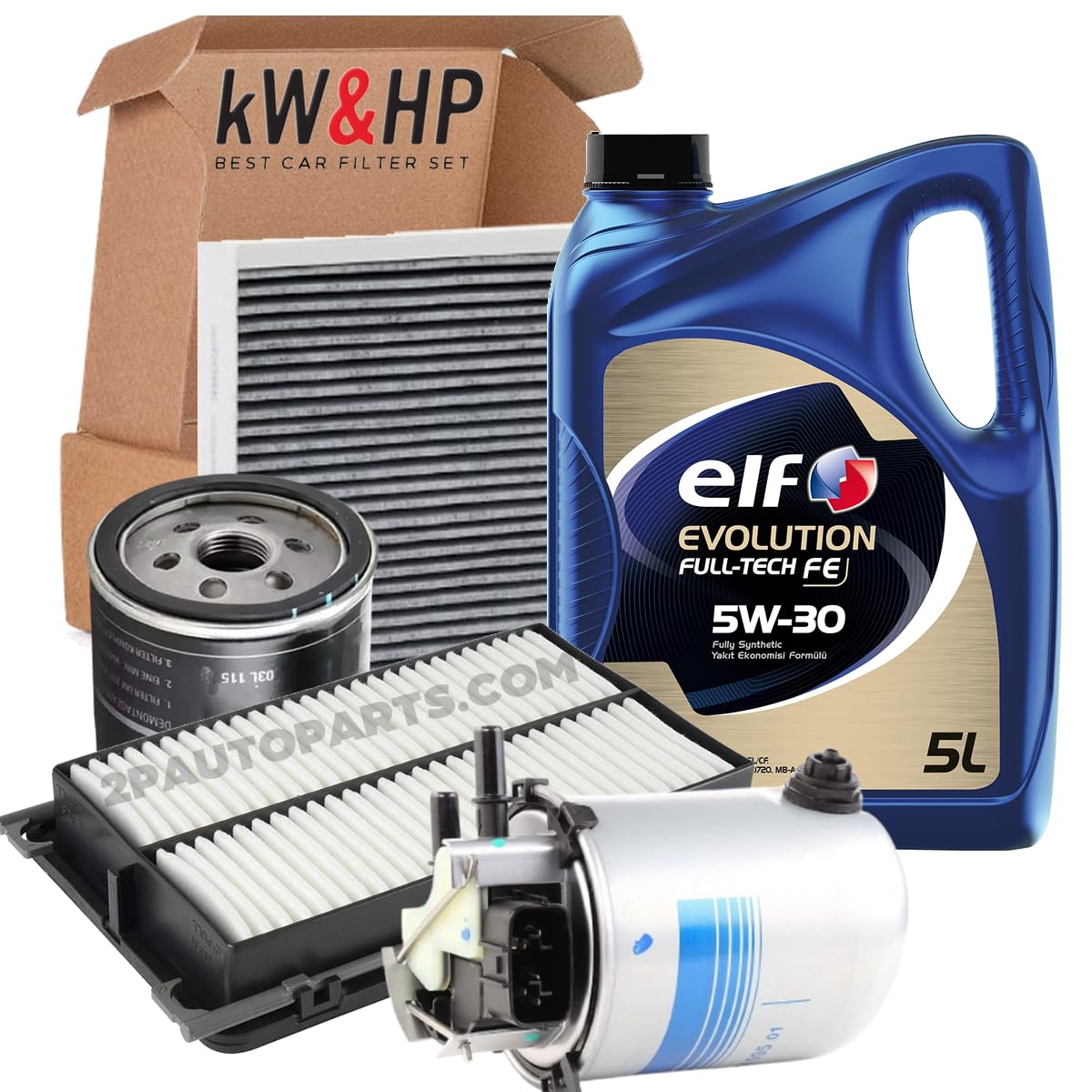 Kit Tagliando Auto: 4 Filtri + 5L Olio Motore 5W30 - Completo Per Manutenzione - Foto 8