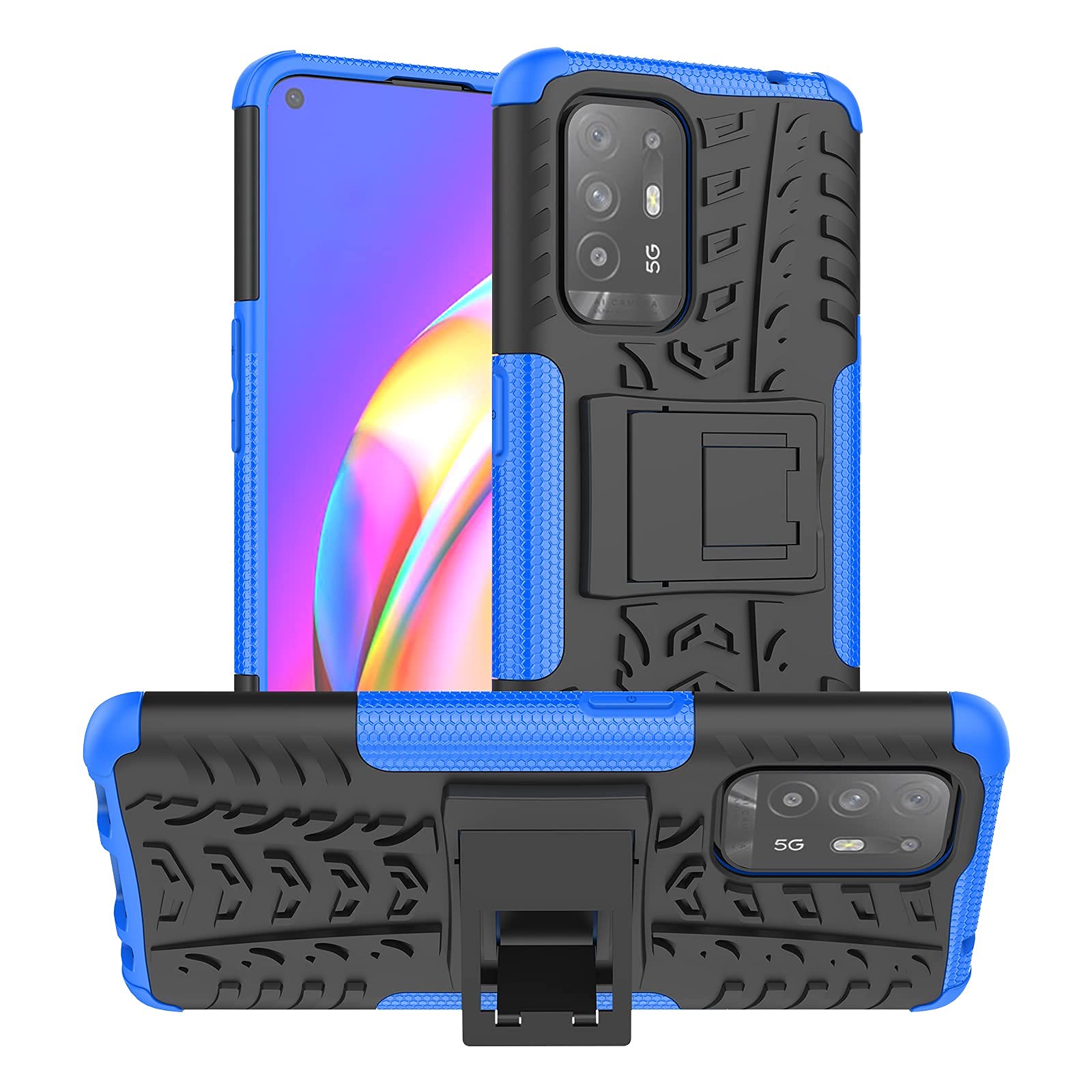 Lustree Armor Shock Proof Case Cover with Back Stand for Oppo F19 Pro Plus 5G- (Blue) (B09FGKNLPX) Amazon Price History, Amazon Price Tracker