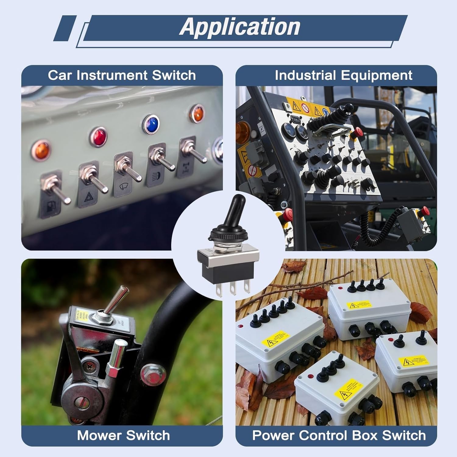 Interruptor de palanca SPST ON/OFF/ON 3 pin, 1 Unidad - imagen 3