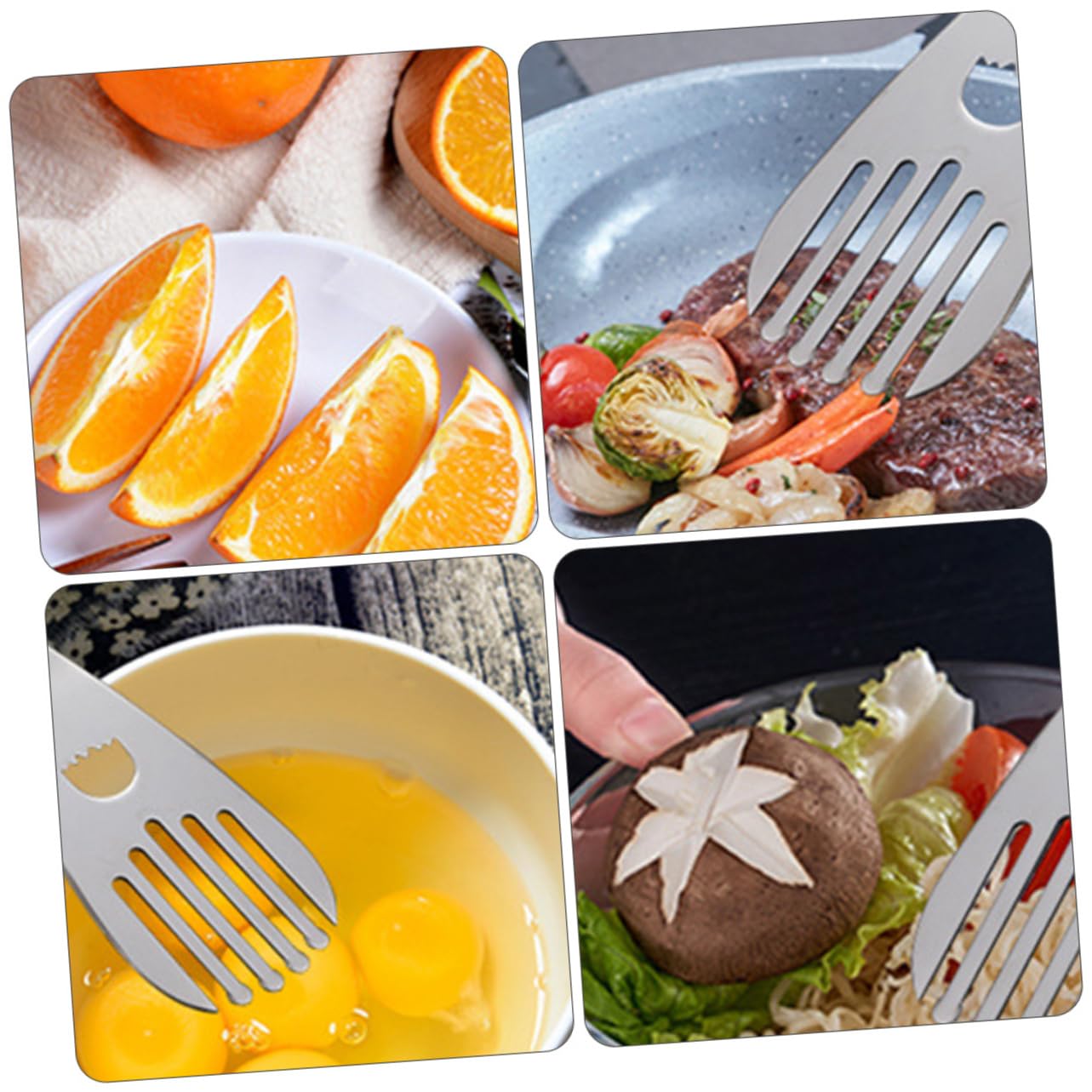 Happyyami 3piezas Espátula De Acero Inoxidable Para Cocinar Herramienta Multifuncional De Repostería y Parrilla Para Freír Cortar y Mezclar La Cocina