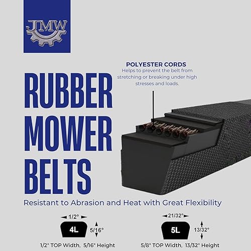 Miniatura 5 de Jeremywell Correa de cubierta de cortacésped 754-0461 se adapta a CUB Cadet MTD 954-0461 LT1050 LT1042 SLT1554 GT1554, 12"x77"