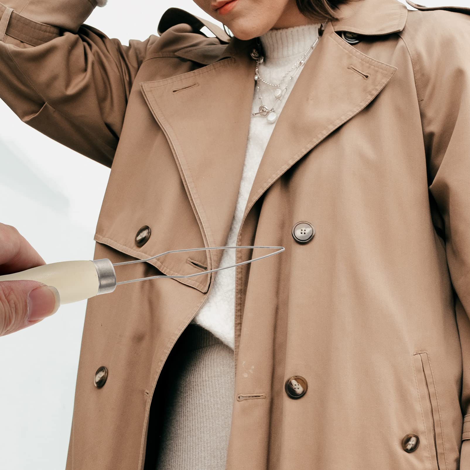 HOMOCONO 3sets Quick Buttoning Tool Zipper Pull Easy Buttoning Helper Button Aid 3pcs*3