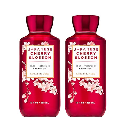 Bath and Body Works Conjuntos de Regalo de Gel de Ducha Japanese Cherry Blossom Para Mujeres 10 Oz Paquete de 2 (Japanese Cherry Blossom)