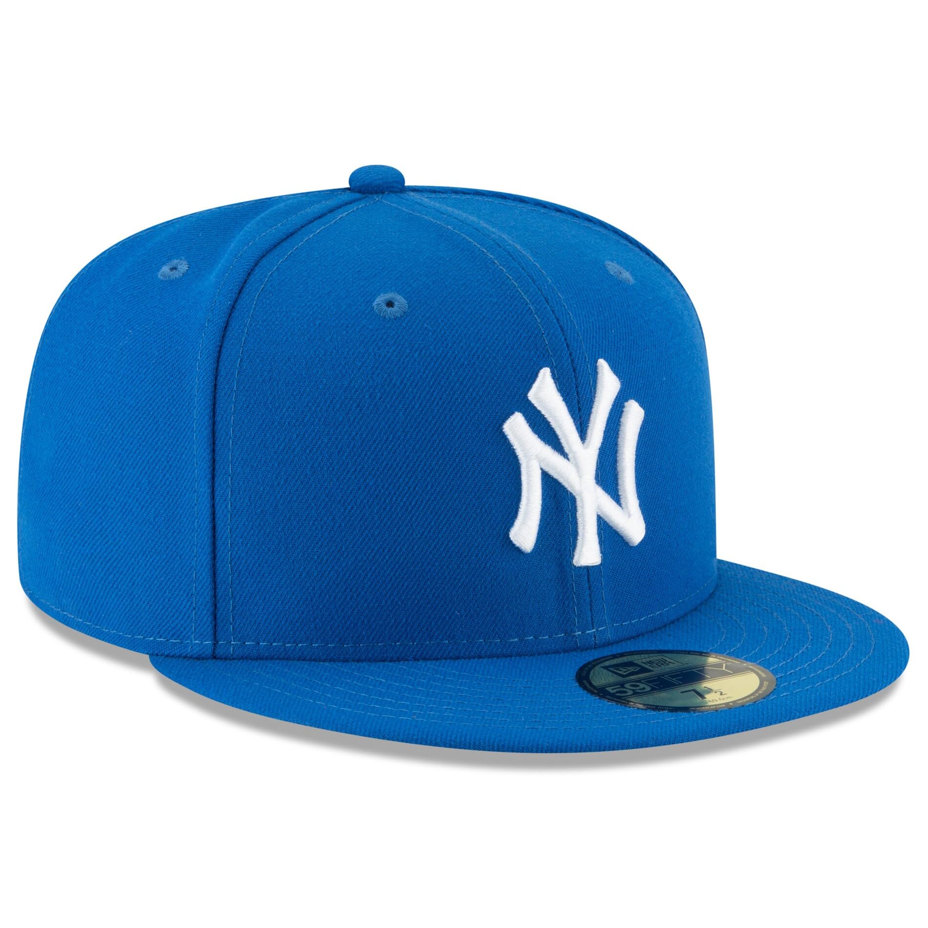 New Era MLB 59FIFTY Baseballkappe, New York Yankees, Blau, authentische Kollektion, angepasste Baseballkappe