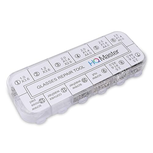 Miniatura 3 de HQMaster Juego de 1100 lentes para lentes de ojos, tornillos pequeños, arandela de tuercas + 5 pares de almohadillas nasales con pinzas micro