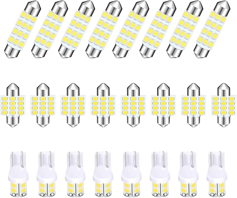 Kit de lâmpadas LED automotivas winterrock para iluminação interna – 24 unidades