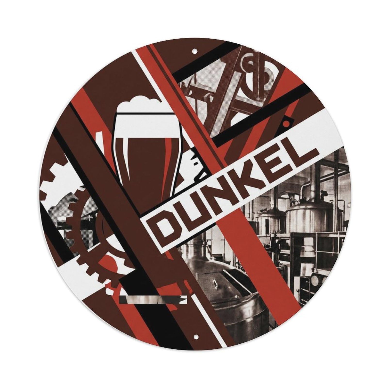 Munich Dunkel Lager Rustic Dark Beer Pub Brewery Malt Metal Tin Sign