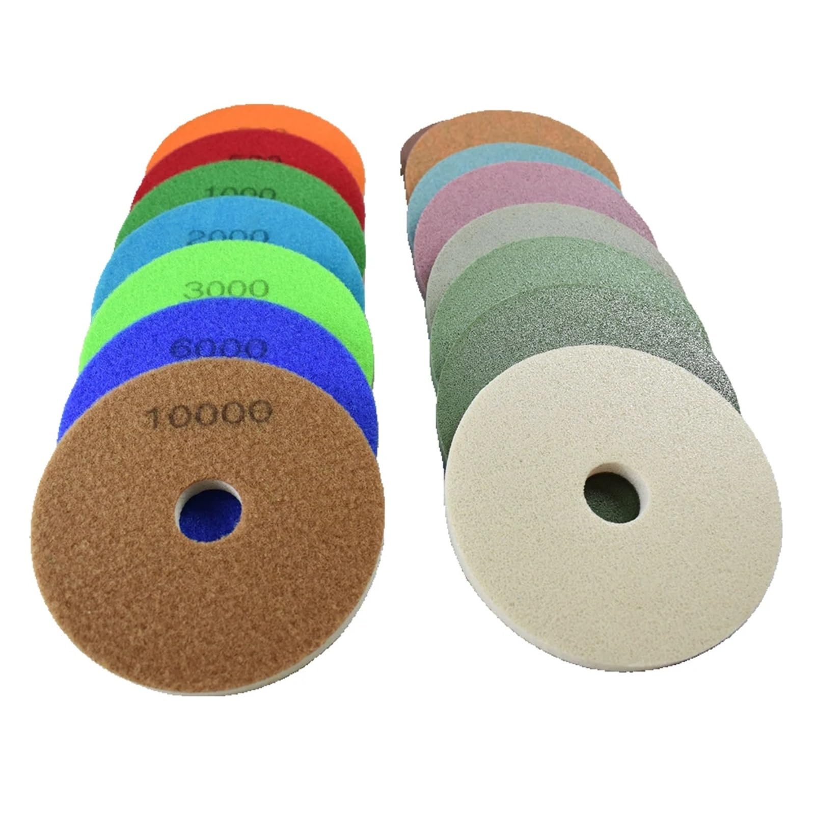 80mm-200mm 8 części/partia gąbkowe podkładki polerskie z włókna nylonowego mokre koło do marmuru metalowego kamienia czyszczenie polerowanie 3-8 Cal(2000,4 inches)