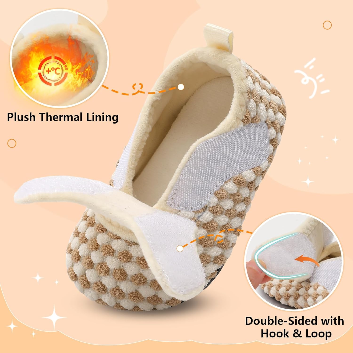 BARERUN Toddler Slippers Boys Girls House Shoes Warm Kids Slippers With Non-Slip Rubber Sole Fuzzy Cozy Walking Shoes Indoor/Outdoor - Image 4