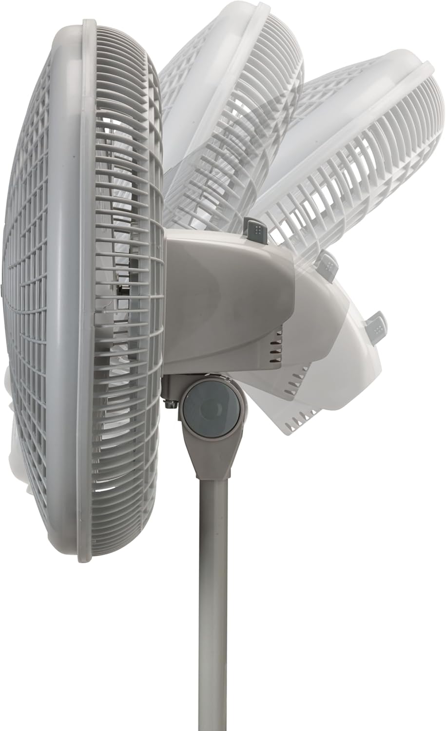 Gray Adjustable Height Oscillating Floor Fan with 16" Diameter